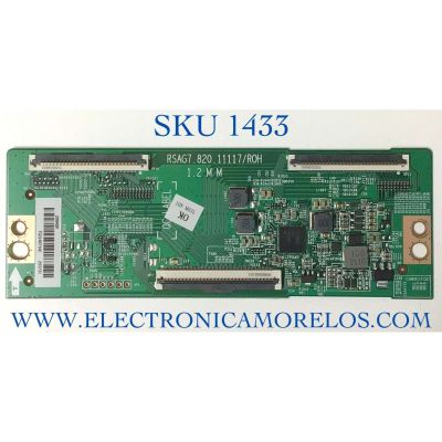 T-CON PARA TV HISENSE NUMERO DE PARTE 290409 / RSAG7.820.11117/ROH / 293731 / TG214871AC / PANEL´S HD425Y1U71-T0L2\S0\GM\CKD3A\ROH / HD425Y1U71-T0L2\S0\GM\ROH / MODELO 43A6G 43A53FUA (0003)